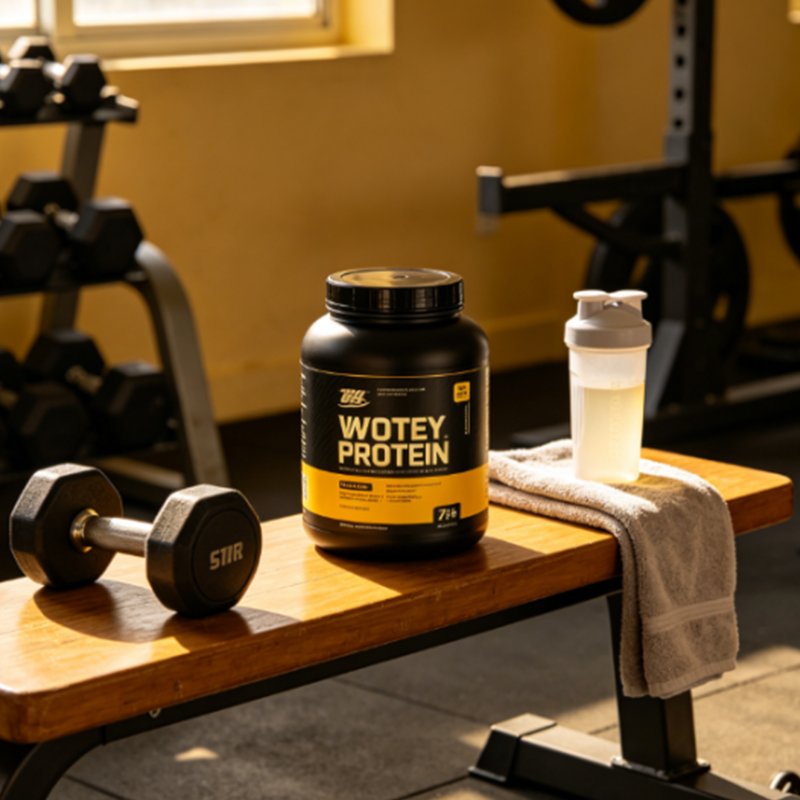 1000ml HDPE Black Color Wide Mouth Supplement Protein Powder Jar